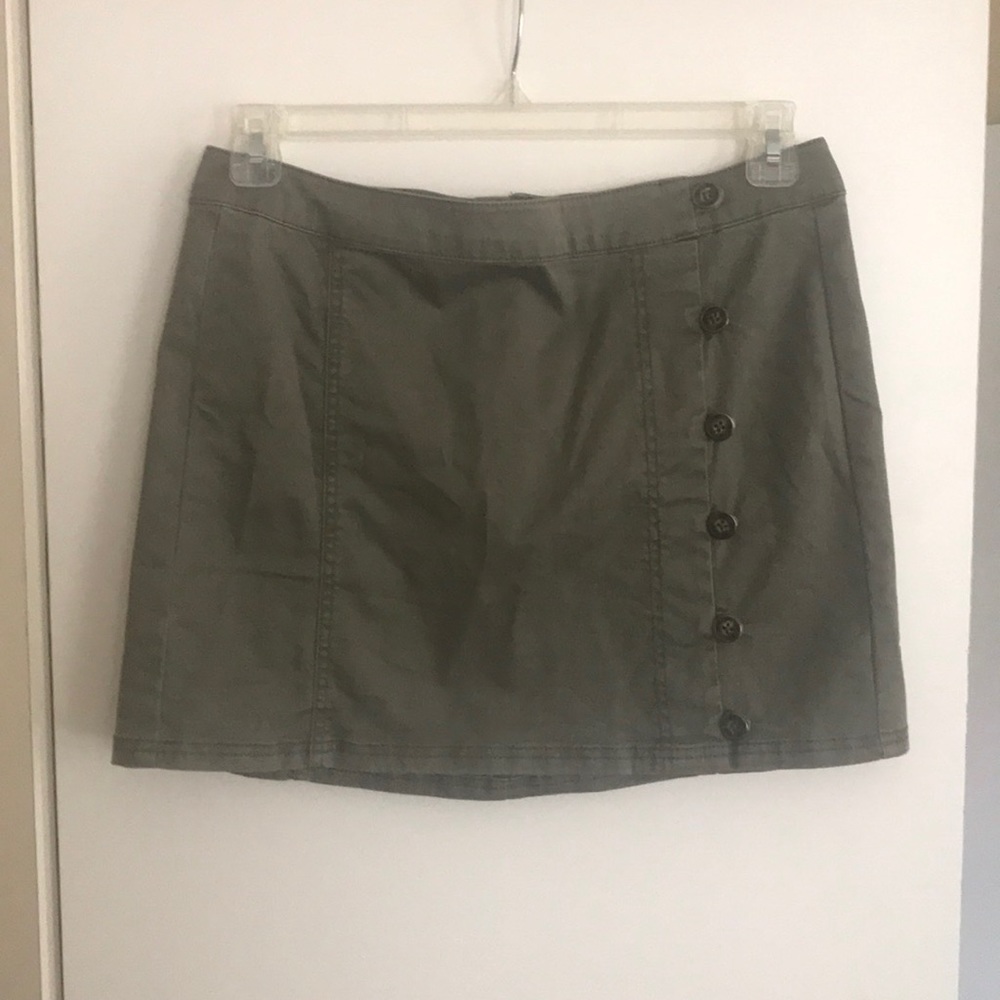 Olive Green button down skirt